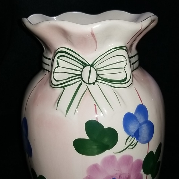 Floral ceramic vase - Picture 5 of 7